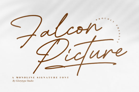 Falcon Picture Font – A Script Typeface for Bold Designs